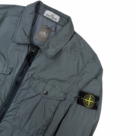 SOBRECAMISA GARMENT DYED CRINKLE REPS NY STONE ISLAND- talla L