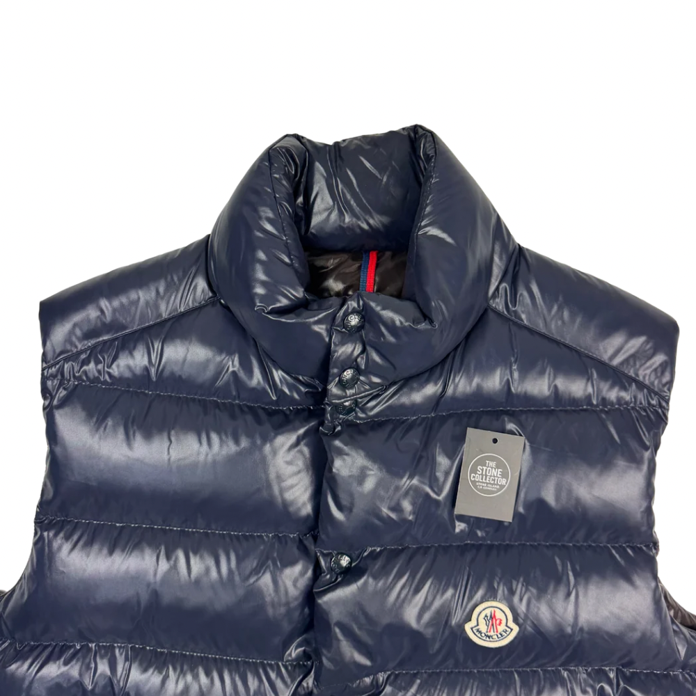 Plumífero sin mangas Moncler Maya azul marino - talla 5 (XL)
