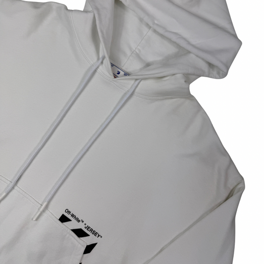 SUDADERA CON CAPUCHA OFF WHITE - talla XL