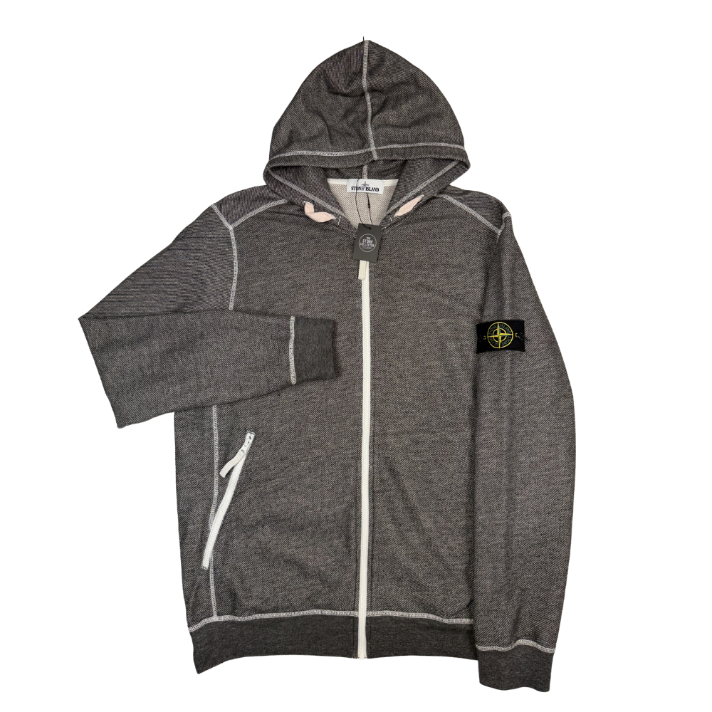 Sudadera con cremallera y capucha Stone Island gris - talla 3XL